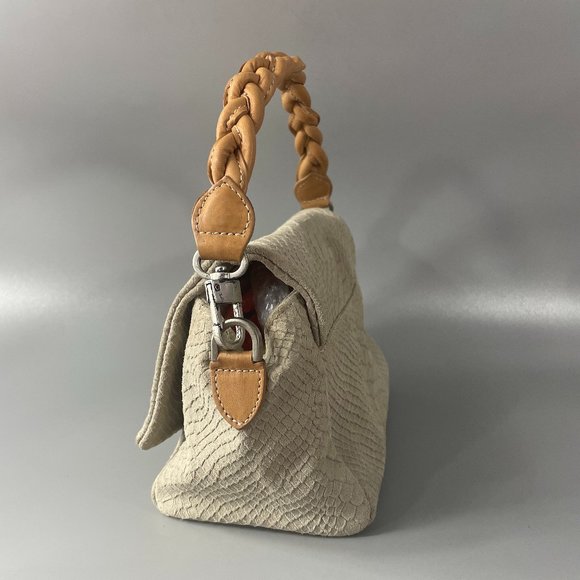 Aphròs Capri Python Print Suede Small Hobo Bag - Picture 2 of 12